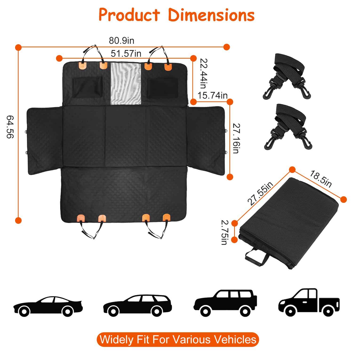 Heavy-Duty Dog Back Seat Cover with Mesh Window - Image 10