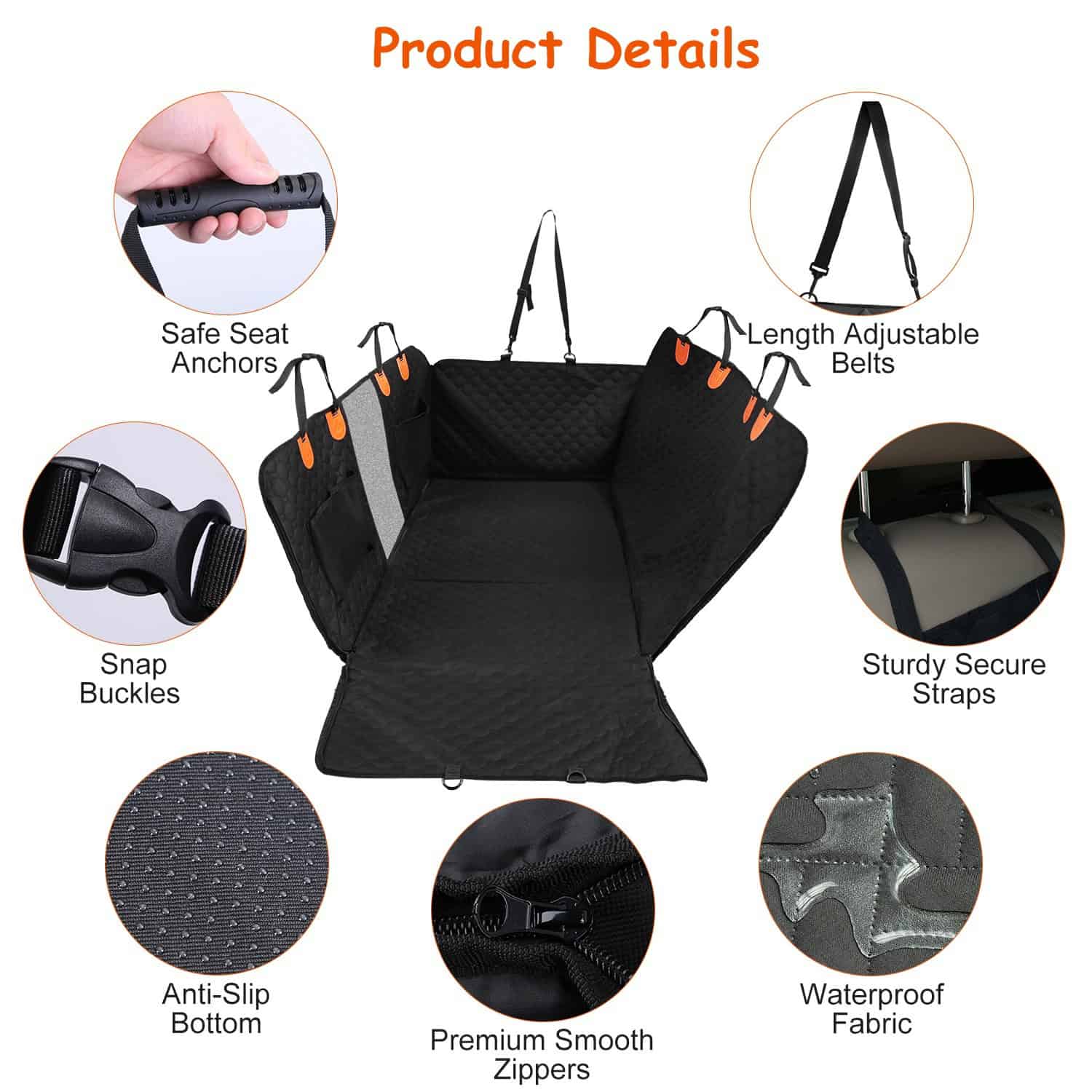 Heavy-Duty Dog Back Seat Cover with Mesh Window - Image 9