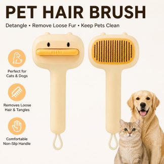 Self-Cleaning Slicker Brush for Dogs & Cats