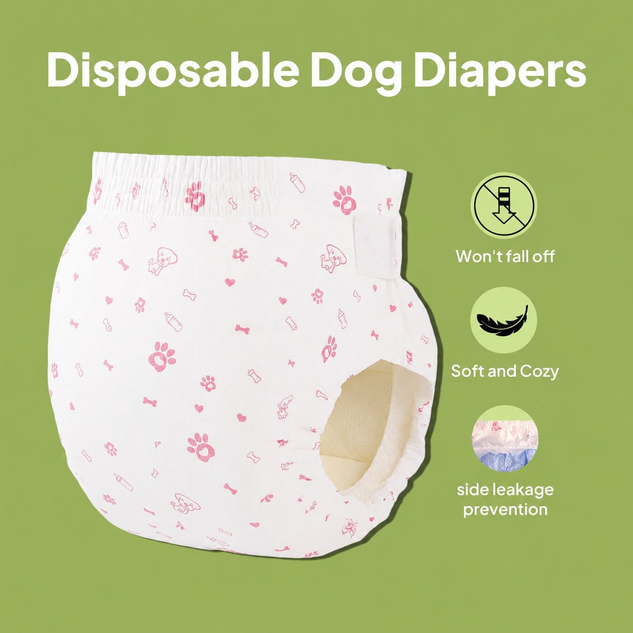 Calm Care™ Disposable Female Dog Diapers - Image 6