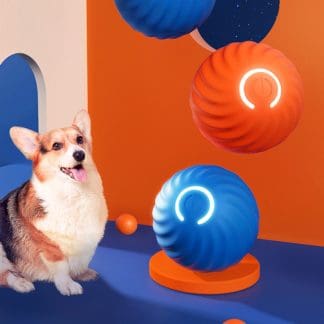 Calm Play™ Smart Jumping Ball – Self-Moving Interactive Dog Toy with Light Ring