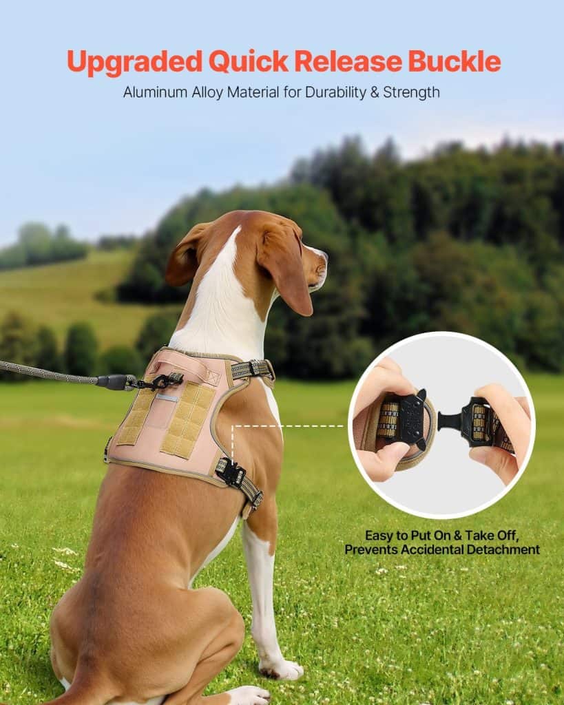 Calm Walk™ Tactical No-Pull Harness for Large Dogs – Padded Adjustable Vest with Handle