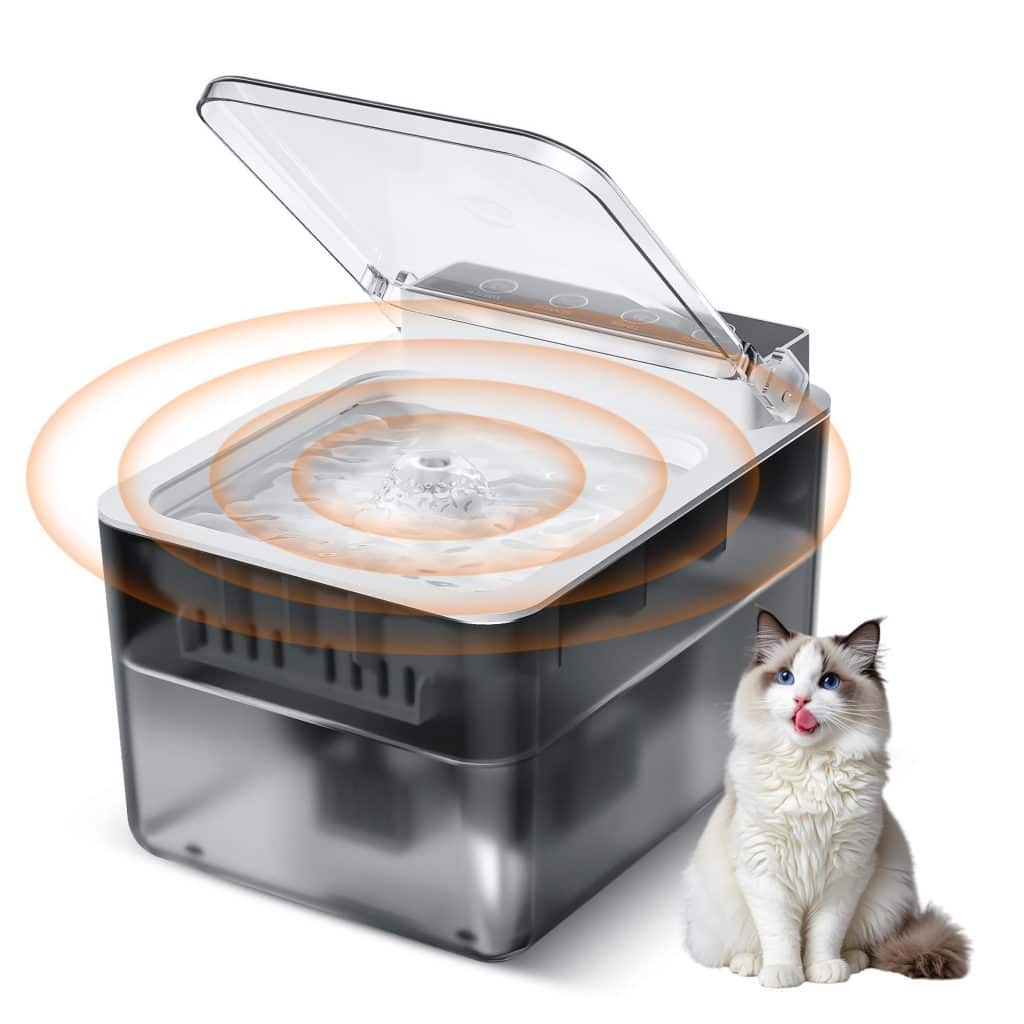 Calm Sip™ Wireless Stainless Steel Cat Water Fountain – 3L Cordless Motion-Sensor Pet Fountain