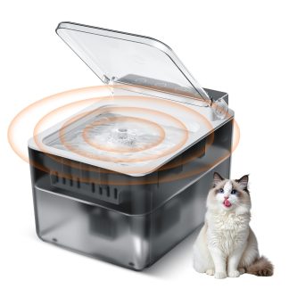 Calm Sip™ Wireless Stainless Steel Cat Water Fountain – 3L Cordless Motion-Sensor Pet Fountain
