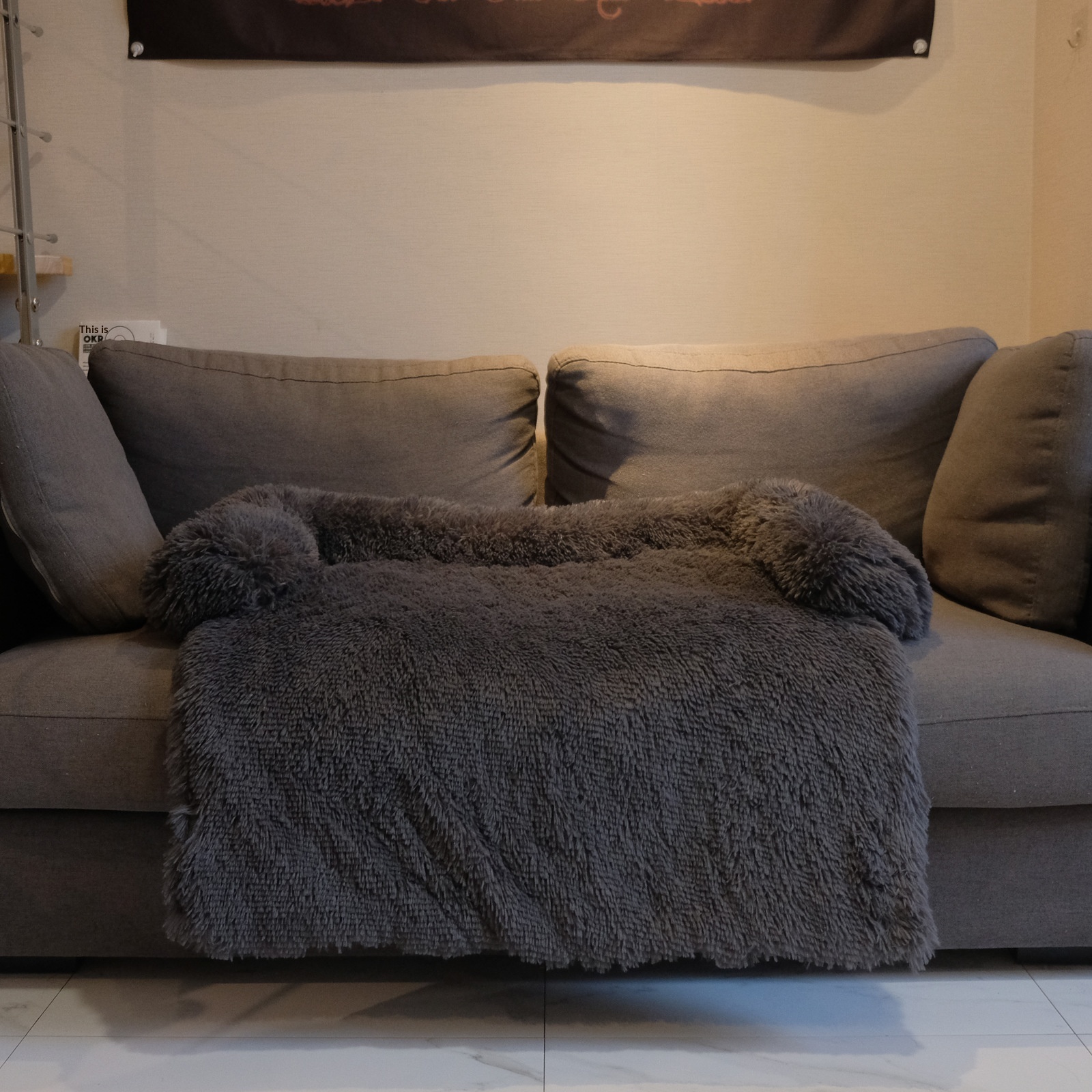 Calm Cloud fluffy calming dog bed and sofa cover – image 2