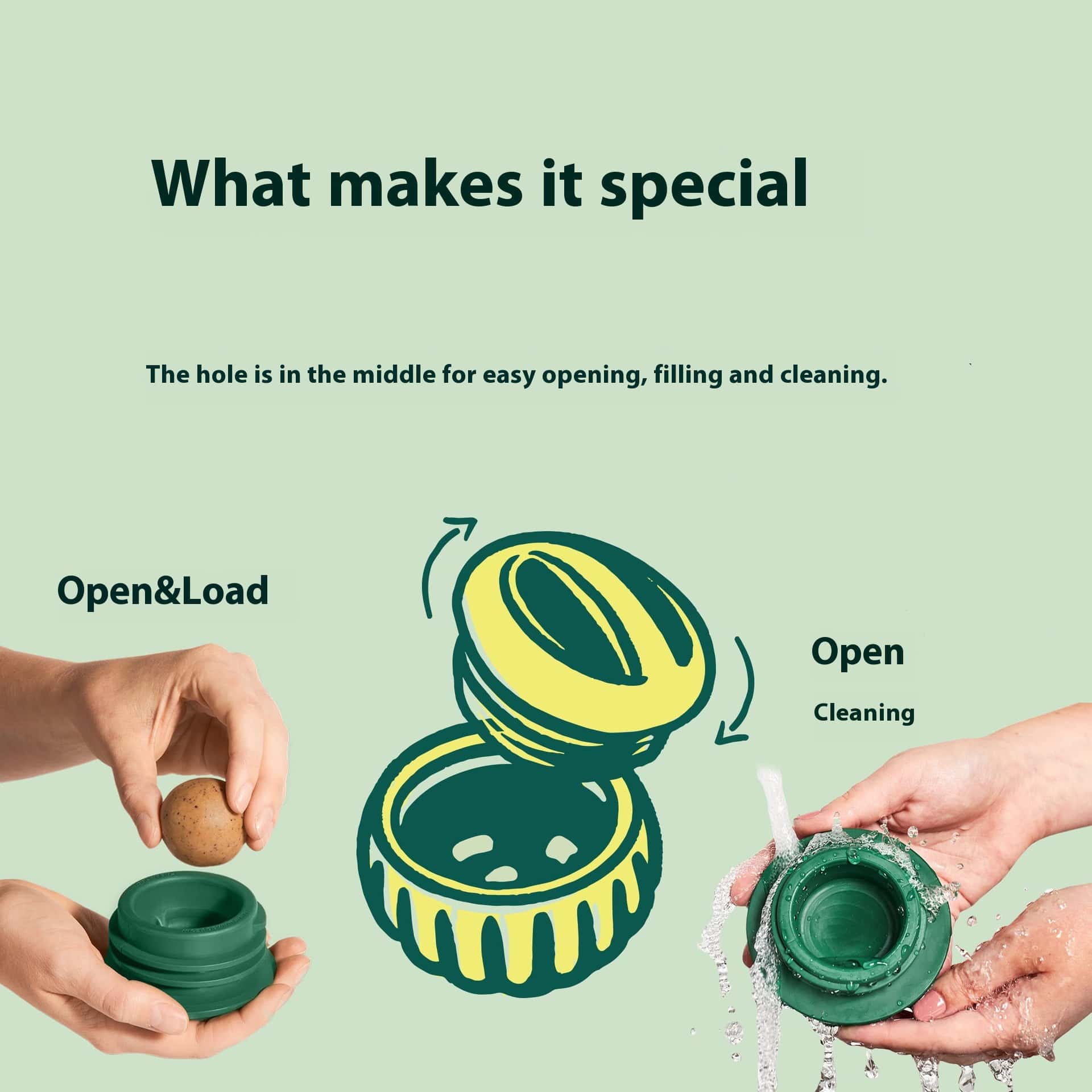 Calm Feed silicone slow-feeder treat ball for dogs – image 2