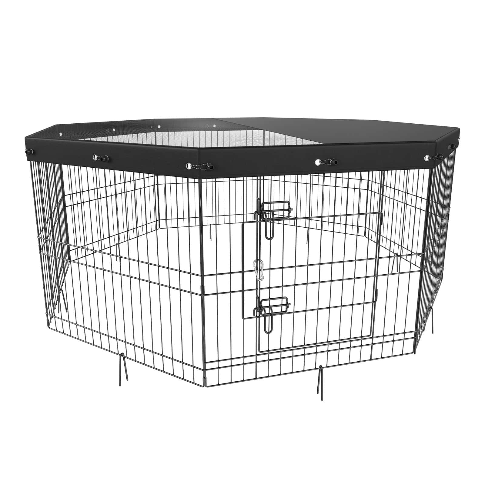 Calm Haven 8-panel dog playpen with top cover – image 8