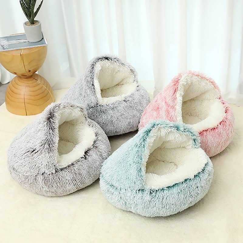 Calm Hideaway Hooded Cave Dog Bed