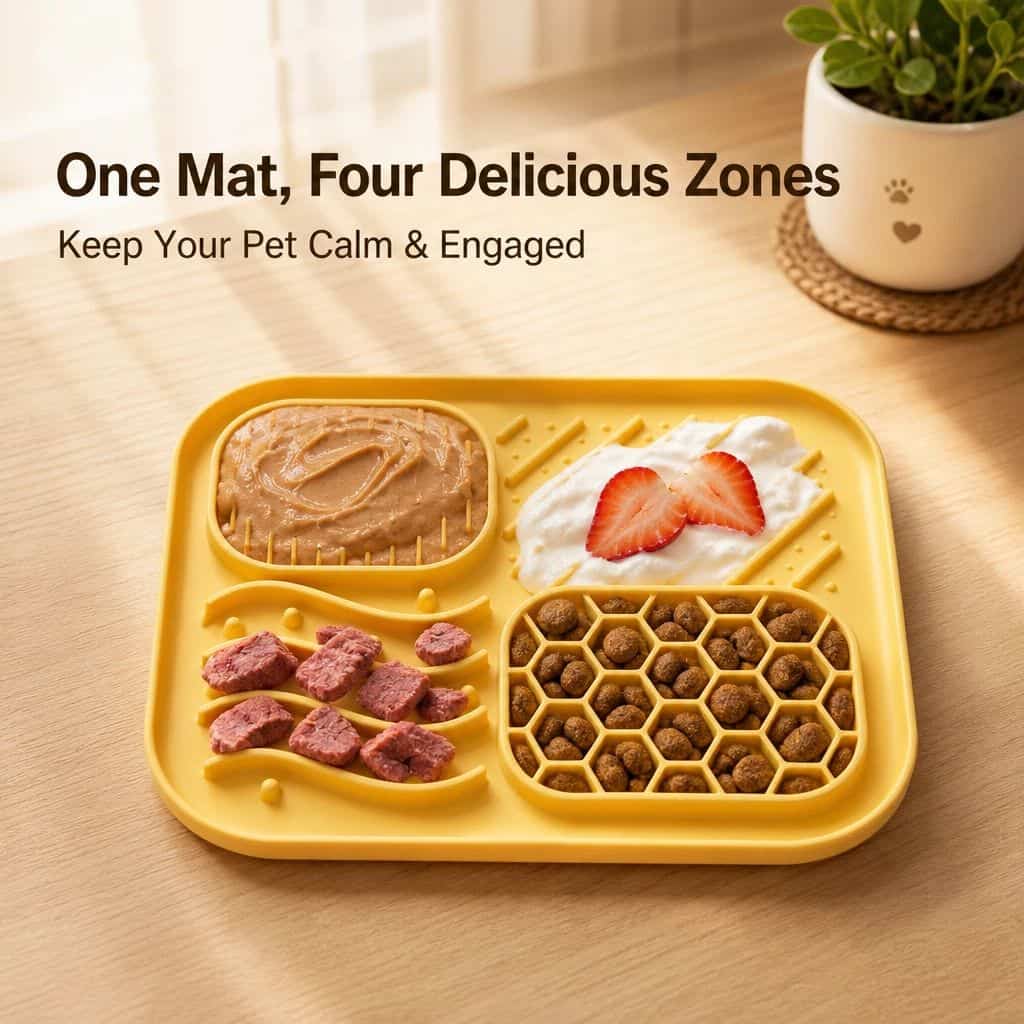 Calm Lick 4-Zone Silicone Lick Mat for Dogs & Cats
