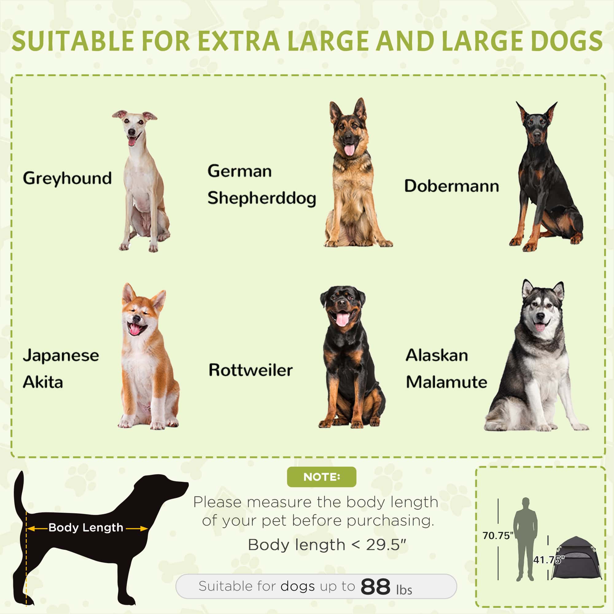 Portable Dog Tent for Large Dogs