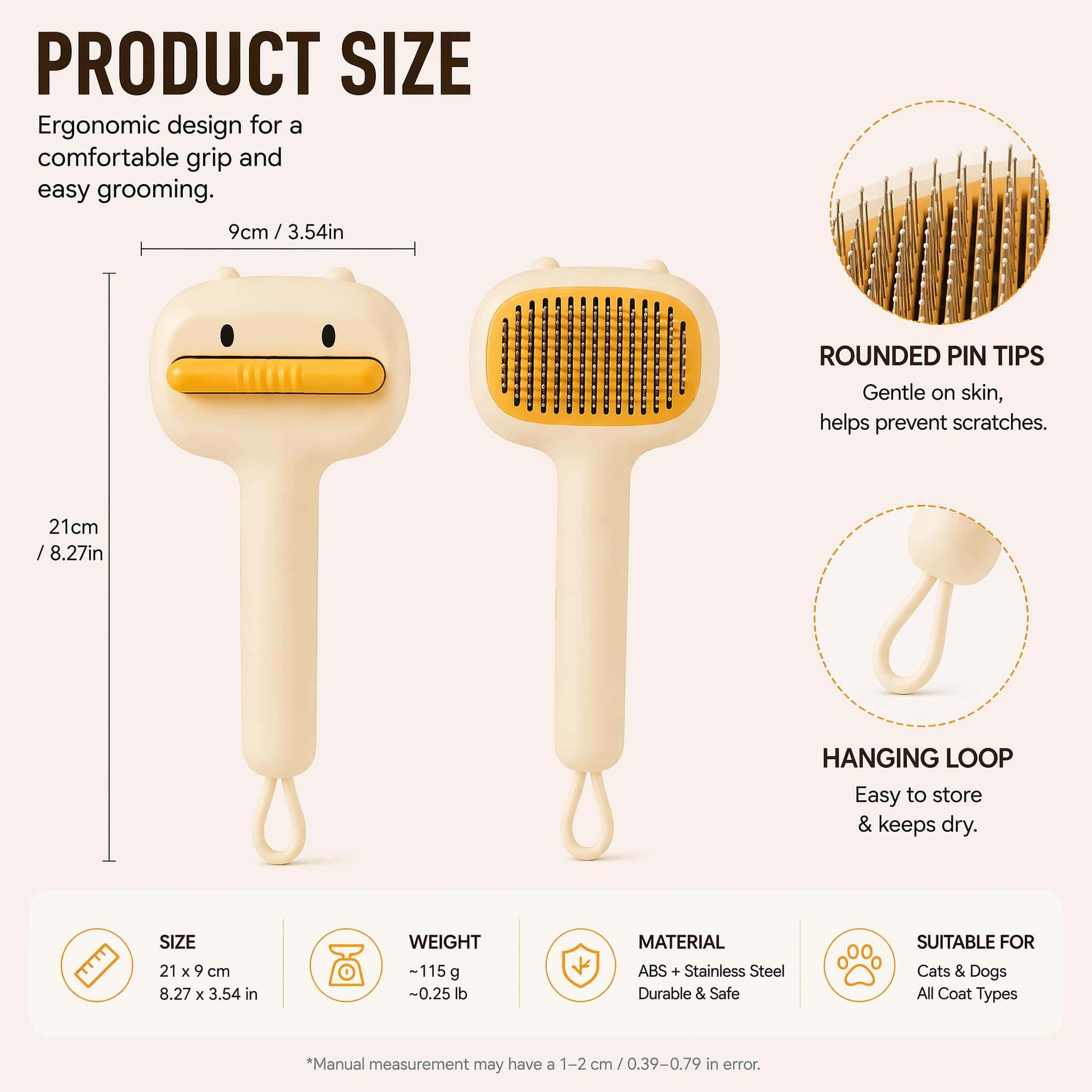 Self-Cleaning Slicker Brush for Dogs & Cats – image 11